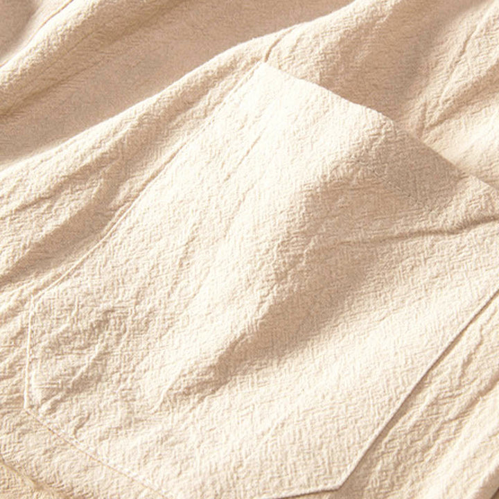 Buddha Stones Pure Color Long Sleeve Top Pants Clothing Men's Set - image 4