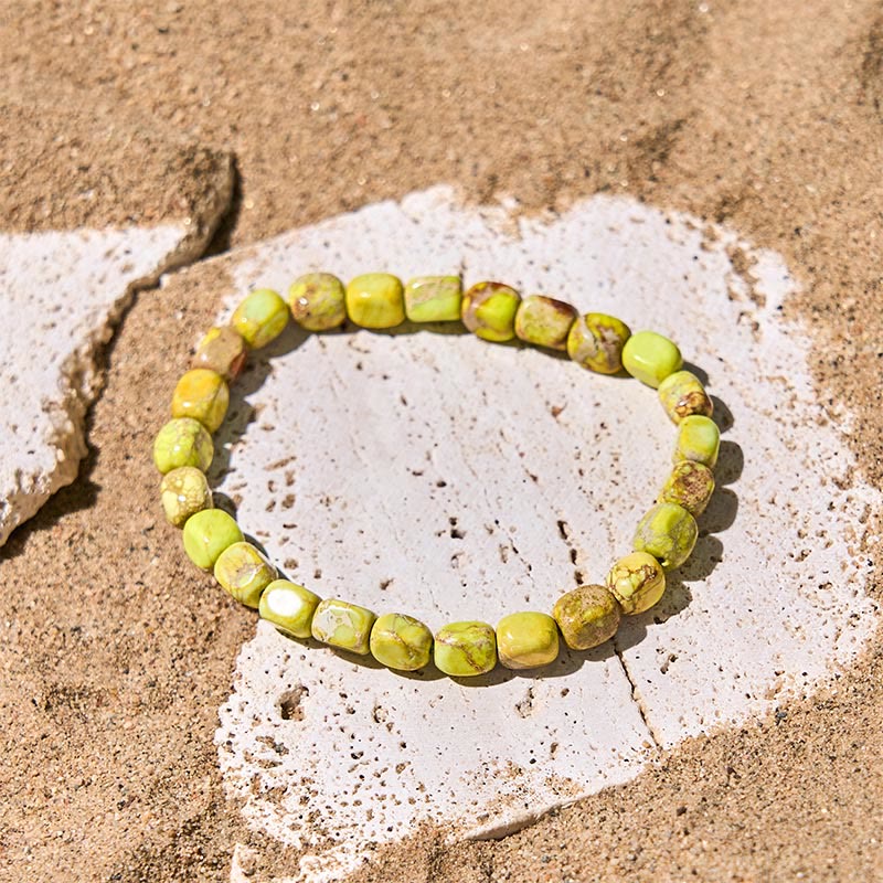 Buddha Stones Natural Colorful Emperor Stone Oval Square Beads Anti-stress Bracelet - Green Emperor Stone(Wrist Circumference: 15-17cm) - image 10