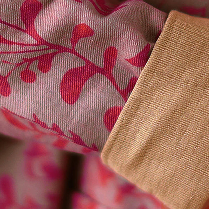 Buddha Stones Frog-button Vine Leaves Women's Coat With Pockets - image 15