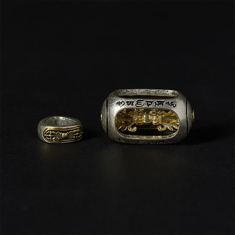 Buddha Stones Natural Lava Rock Om Mani Padme Hum Dorje Vajra Healing Bracelet - image 16