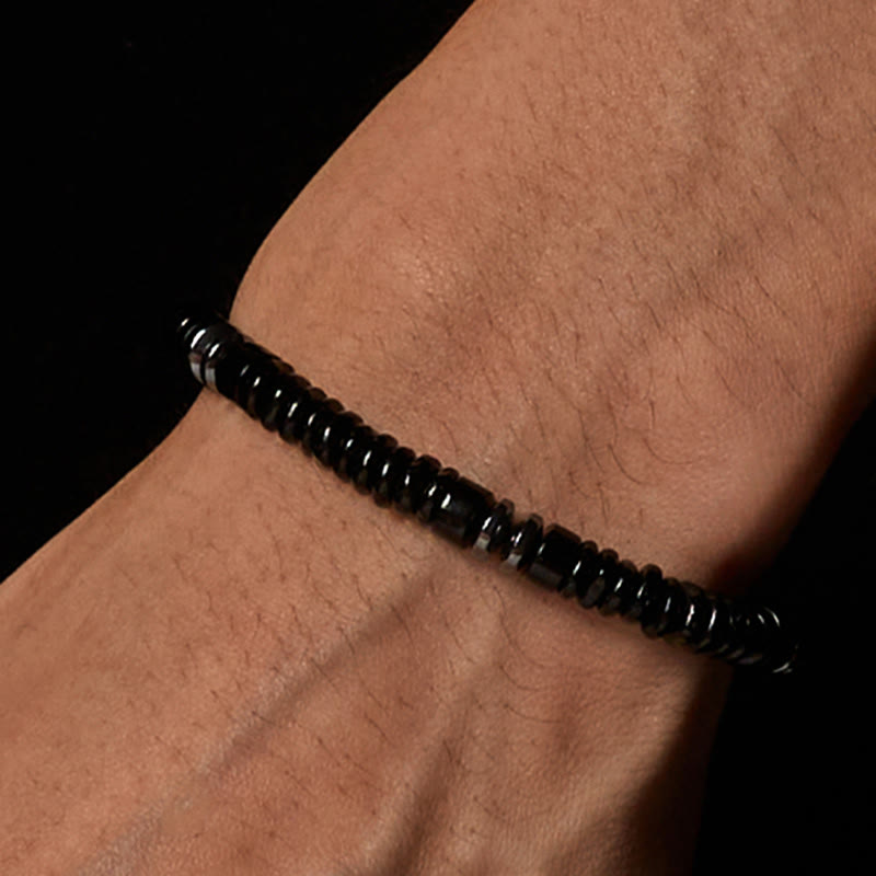 Buddha Stones Small Black Obsidian Green Aventurine Grey Jasper Tiger Eye Strength Rope Bracelet - image 2