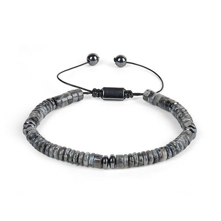 Buddha Stones Small Black Obsidian Green Aventurine Grey Jasper Tiger Eye Strength Rope Bracelet - image 11