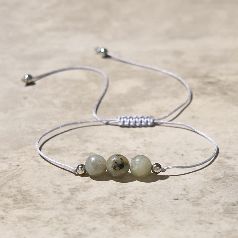 Buddha Stones Natural Labradorite Bead Rope Healing Bracelet - image 1