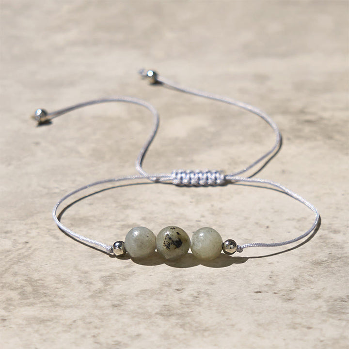 Buddha Stones Natural Labradorite Bead Rope Healing Bracelet - image 1