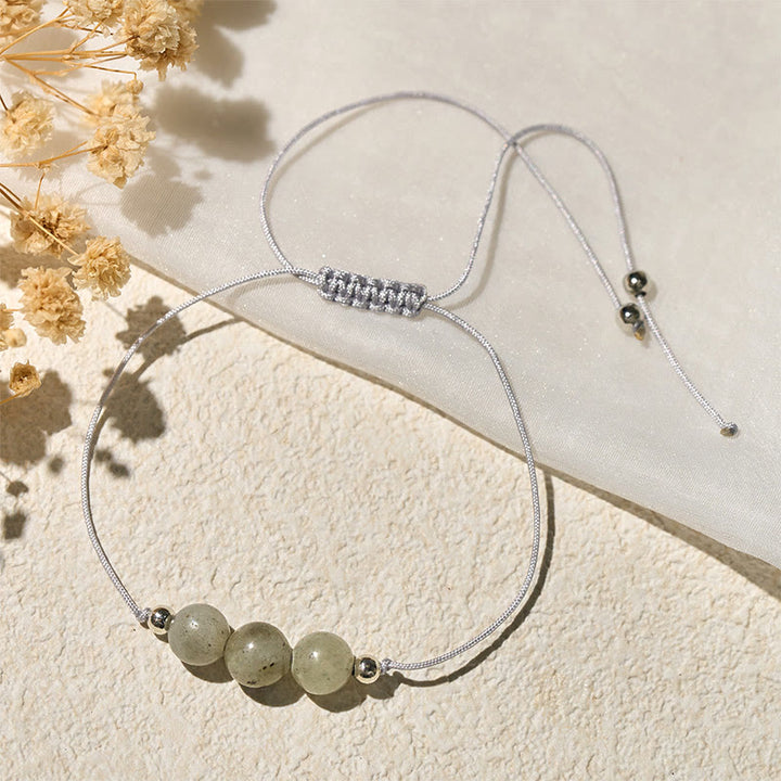 Buddha Stones Natural Labradorite Bead Rope Healing Bracelet - Labradorite(Wrist Circumference: 15-21cm) - image 0