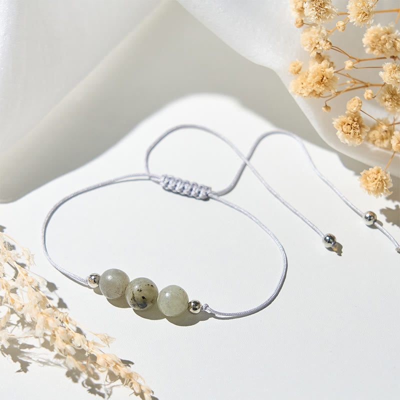 Buddha Stones Natural Labradorite Bead Rope Healing Bracelet - image 4