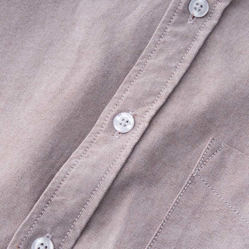 Buddha Stones Solid Color Long Sleeve Buttons Down Design Men Cotton Shirt Clothing - image 16