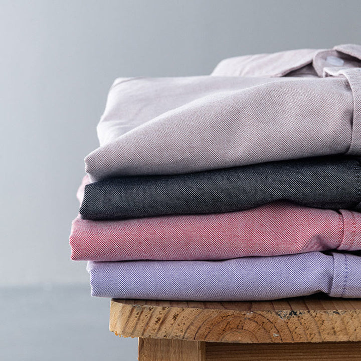 Buddha Stones Solid Color Long Sleeve Buttons Down Design Men Cotton Shirt Clothing - image 26