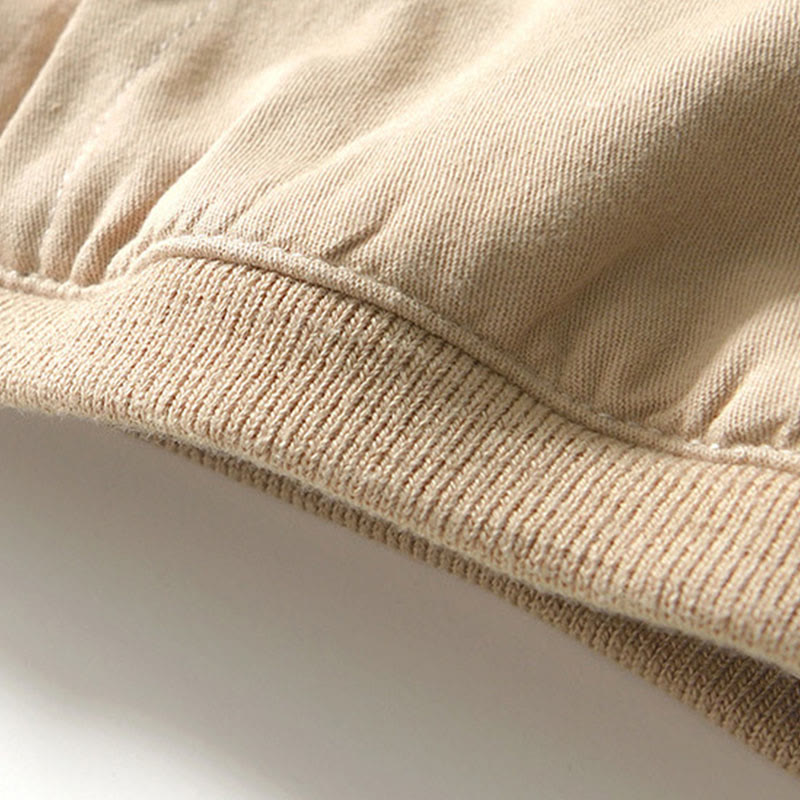 Buddha Stones Fall Solid Long Sleeve Buttons Down Men Cotton Shirt With Pockets - image 6