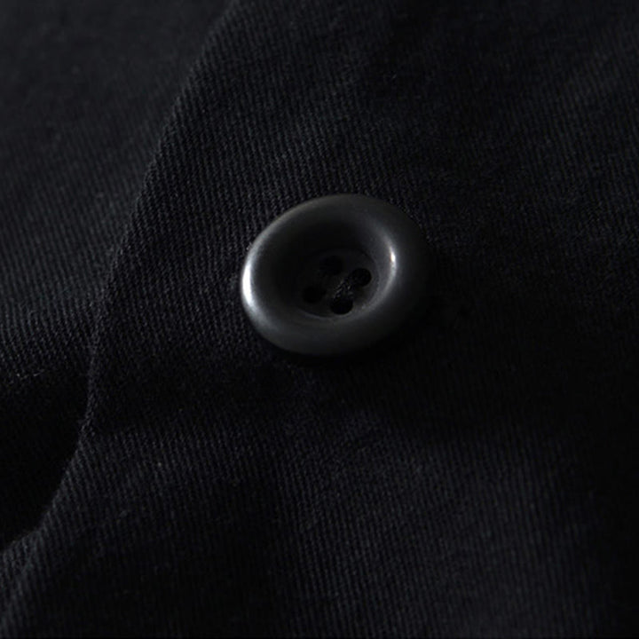 Buddha Stones Fall Solid Long Sleeve Buttons Down Men Cotton Shirt With Pockets - image 11