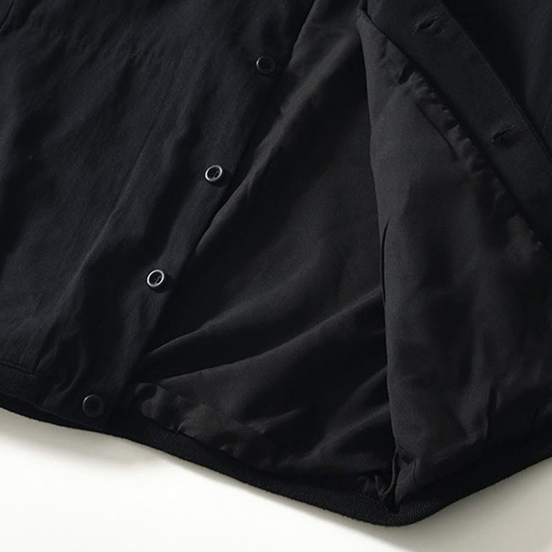 Buddha Stones Fall Solid Long Sleeve Buttons Down Men Cotton Shirt With Pockets - image 12