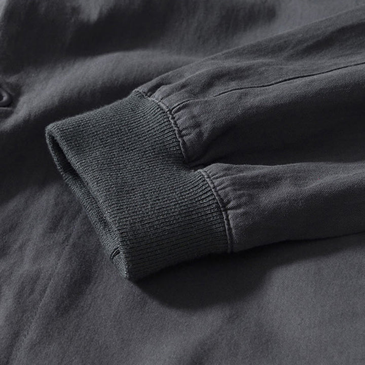 Buddha Stones Fall Solid Long Sleeve Buttons Down Men Cotton Shirt With Pockets - image 19