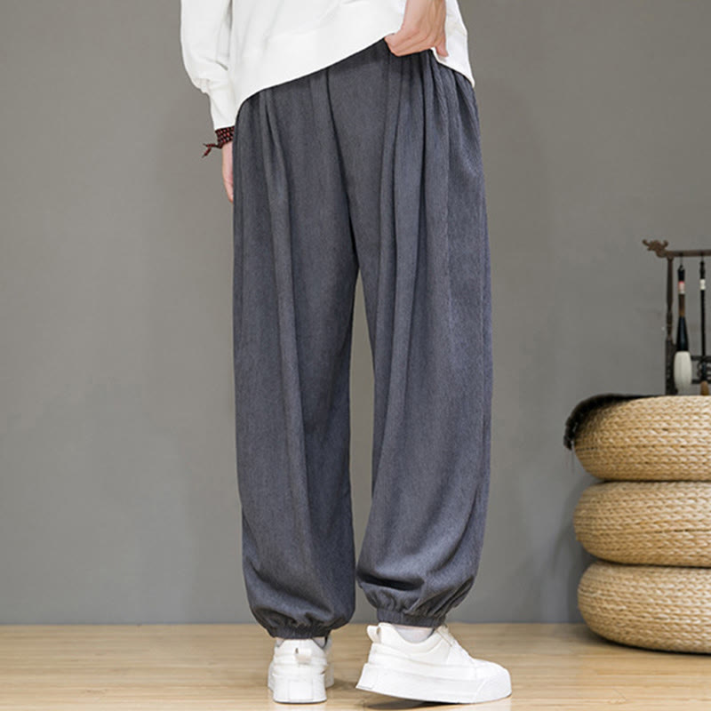Buddha Stones Commute Plain Men's Thermal Fleece-Lined Ankle-Length Pants With Pockets - image 5