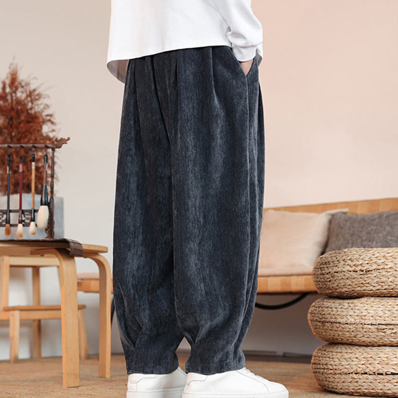Buddha Stones Casual Solid Color Simple Design Men's Cotton Pants With Pockets - image 22