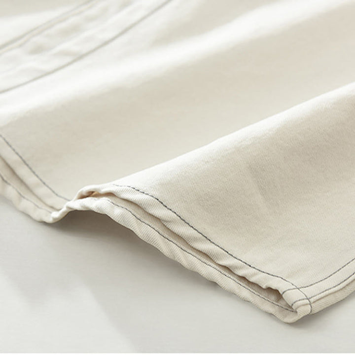 Buddha Stones Commute Buttons Long Sleeve Plain Shirt Men Clothing With Pocket - image 13