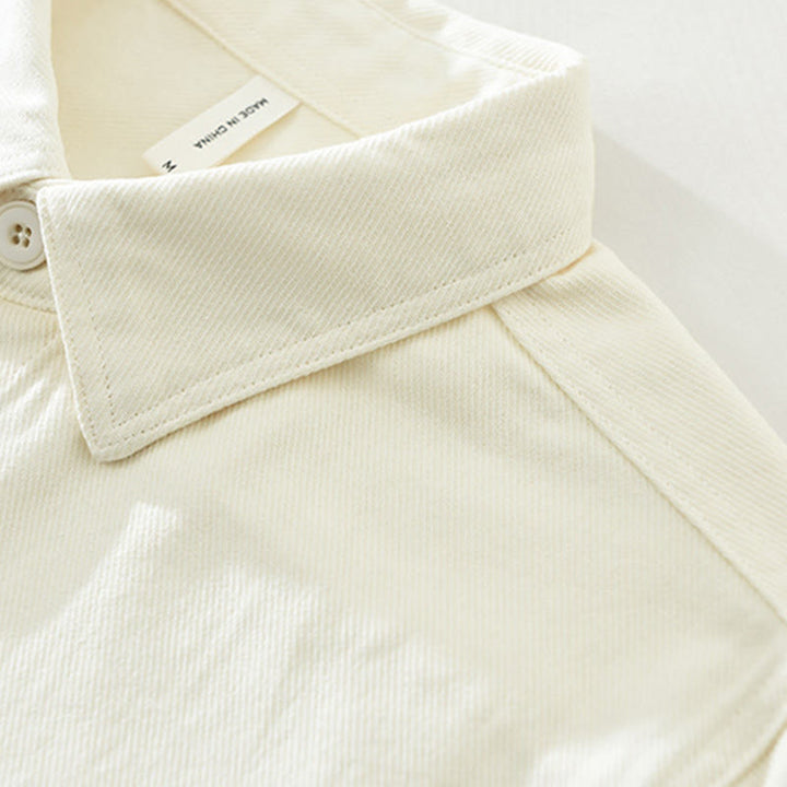 Buddha Stones Spring Commute Buttons Long Sleeve Shirt Men Cotton Clothing With Pockets - image 4