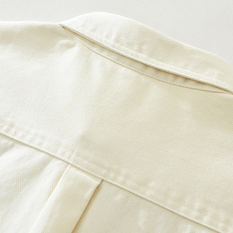 Buddha Stones Spring Commute Buttons Long Sleeve Shirt Men Cotton Clothing With Pockets - image 5