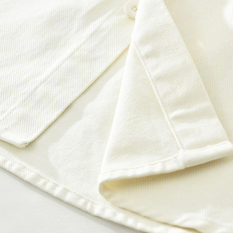 Buddha Stones Spring Commute Buttons Long Sleeve Shirt Men Cotton Clothing With Pockets - image 12