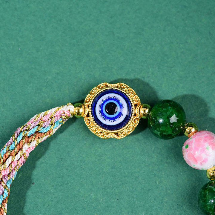 Buddha Stones Tibet Evil Eye Nine Tailed Fox Thangka Keep Away Evil Spirits String Bracelet - image 10