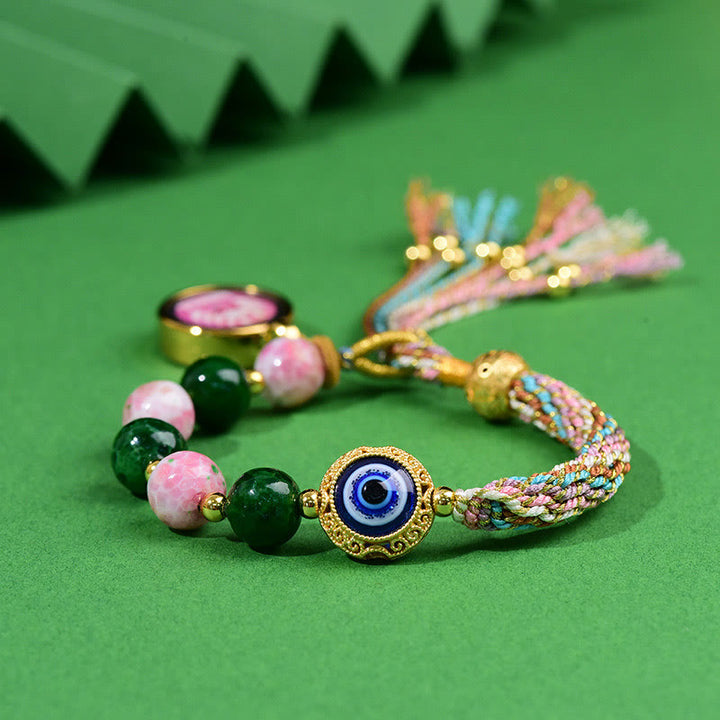 Buddha Stones Tibet Evil Eye Nine Tailed Fox Thangka Keep Away Evil Spirits String Bracelet - image 2