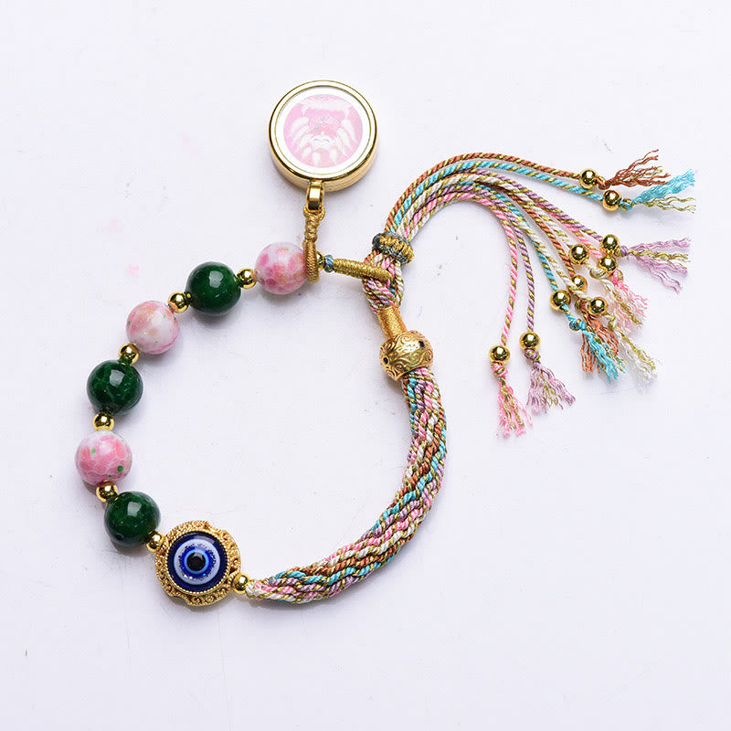 Buddha Stones Tibet Evil Eye Nine Tailed Fox Thangka Keep Away Evil Spirits String Bracelet - image 12