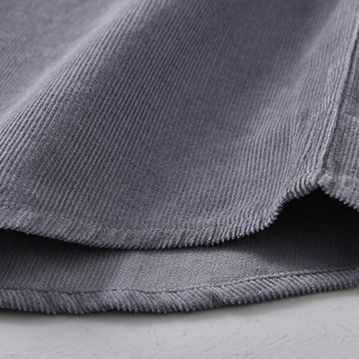 Buddha Stones Plain Button Down Cotton Corduroy Men's Long Sleeve Jacket - image 8