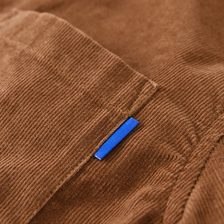 Buddha Stones Plain Button Down Cotton Corduroy Men's Long Sleeve Jacket - image 14