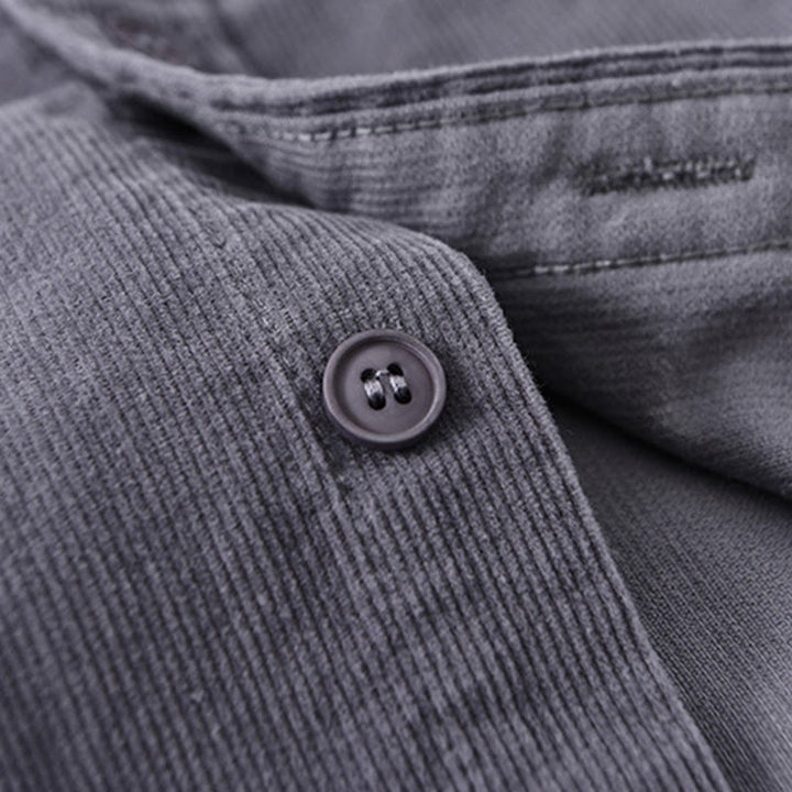 Buddha Stones Plain Button Down Cotton Corduroy Men's Long Sleeve Jacket - image 5