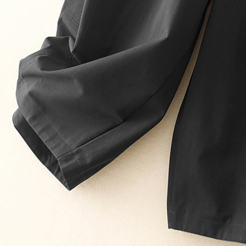 Buddha Stones Plain 7-8 Length Women's Harem Cotton Pants With Pockets - image 16