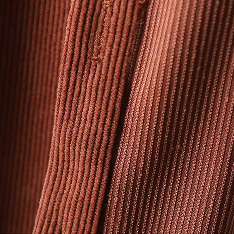 Buddha Stones Corduroy Women's Cotton Long Sleeve Jacket With Pockets - image 6