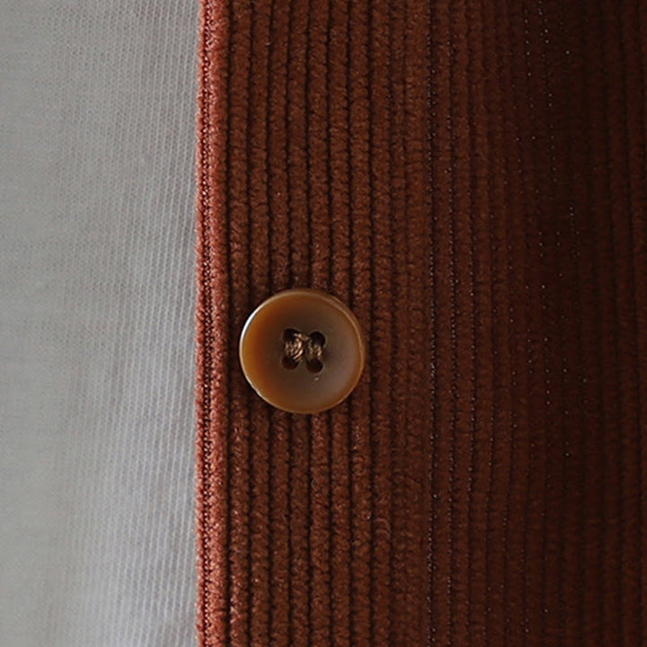 Buddha Stones Corduroy Women's Cotton Long Sleeve Jacket With Pockets - image 9