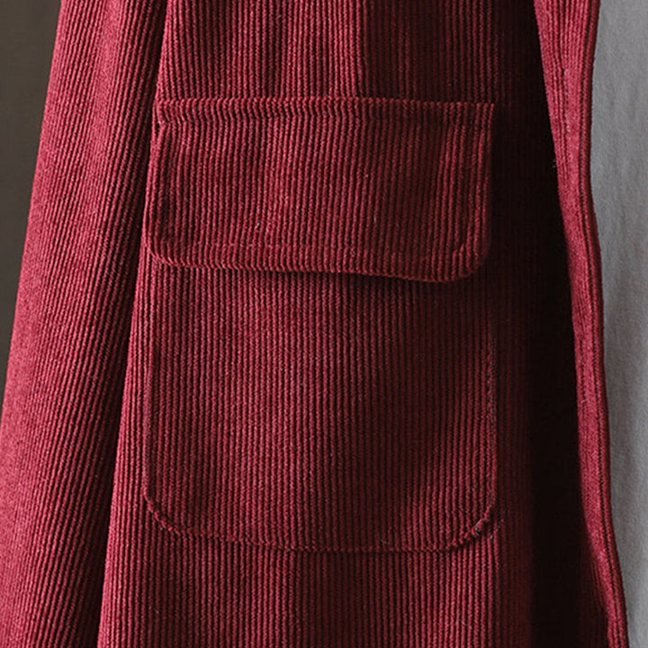 Buddha Stones Corduroy Women's Cotton Long Sleeve Jacket With Pockets - image 16