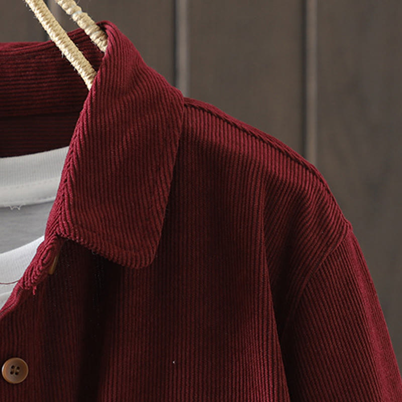 Buddha Stones Corduroy Women's Cotton Long Sleeve Jacket With Pockets - image 14