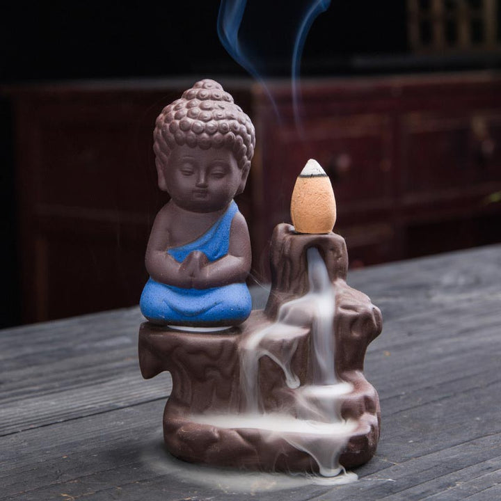Buddha Stones  Backflow Smoke Fountain Ceramic Blessing Incense Burner Decoration - image 11