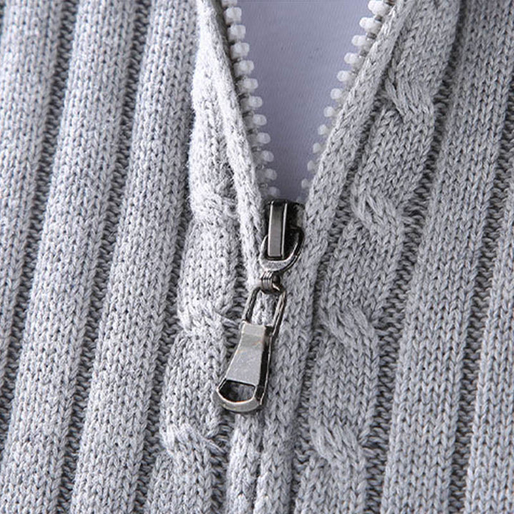 Buddha Stones Spring Plain Zipper Design Cotton Men's Long Sleeve Mock Neck Jacket - image 4