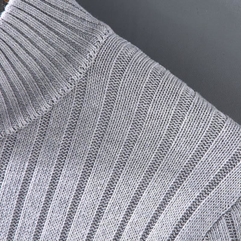 Buddha Stones Spring Plain Zipper Design Cotton Men's Long Sleeve Mock Neck Jacket - image 5