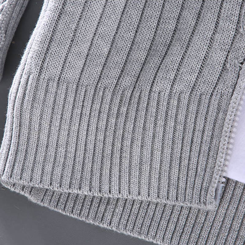 Buddha Stones Spring Plain Zipper Design Cotton Men's Long Sleeve Mock Neck Jacket - image 8