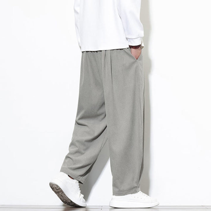 Buddha Stones Men's Plain Pure Cotton Corduroy Ankle-Length Harem Pants With Pockets - image 11