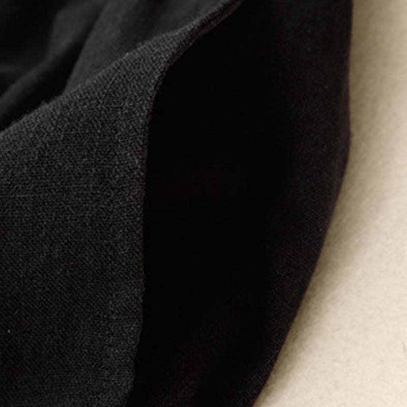 Buddha Stones Solid Color Cotton Women's Wide Leg Pants With Pockets - image 3