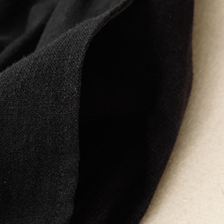 Buddha Stones Solid Color Cotton Women's Wide Leg Pants With Pockets - image 3