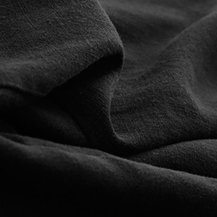 Buddha Stones Solid Color Cotton Women's Wide Leg Pants With Pockets - image 4