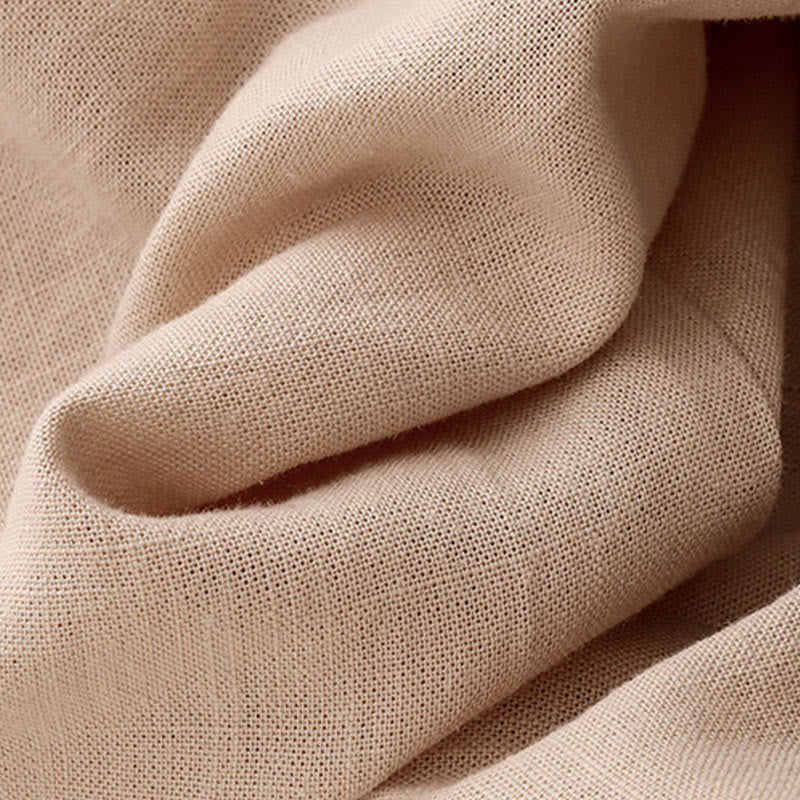 Buddha Stones Solid Color Cotton Women's Wide Leg Pants With Pockets - image 18