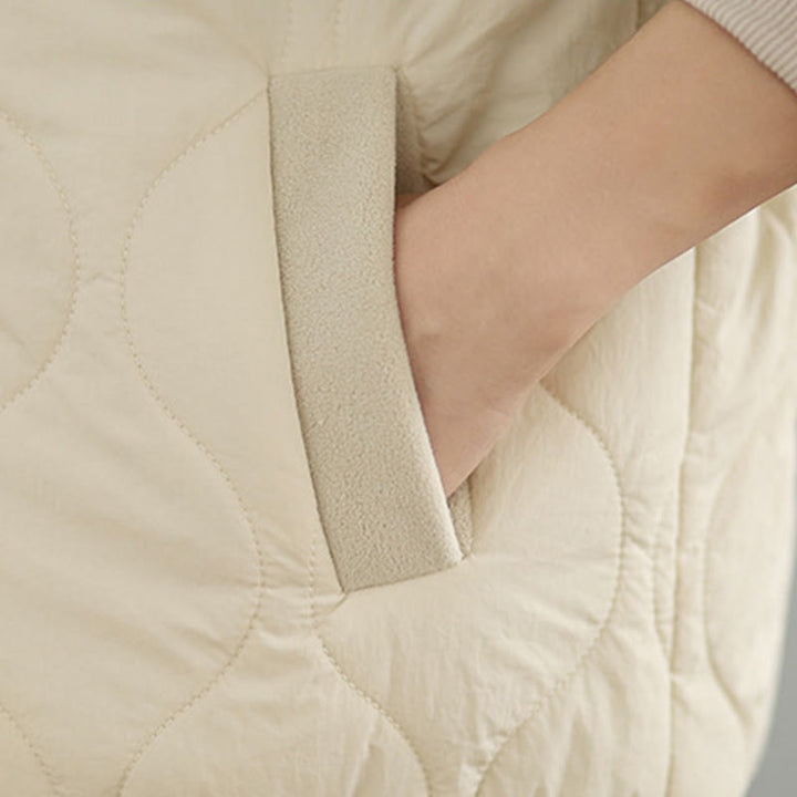 Buddha Stones Women's Long Sleeve Thickened Warm Hood Cotton Jacket With Pockets - image 4