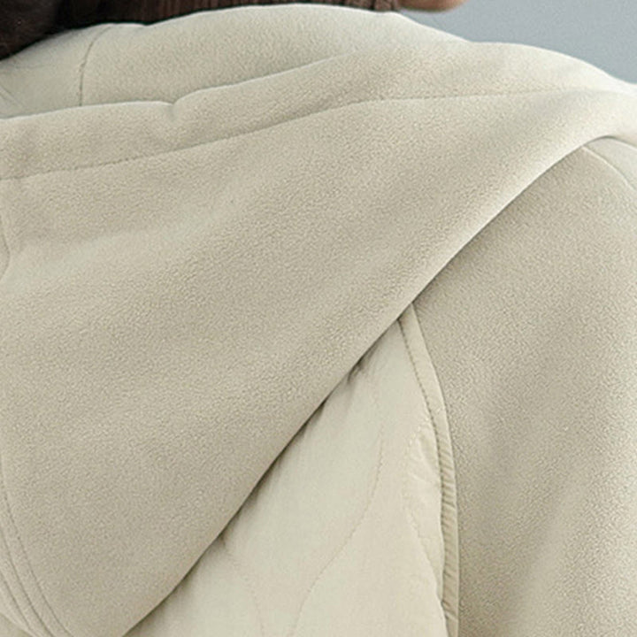 Buddha Stones Women's Long Sleeve Thickened Warm Hood Cotton Jacket With Pockets - image 6