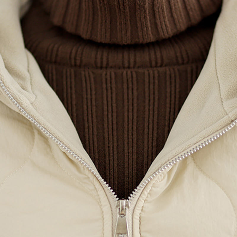 Buddha Stones Women's Long Sleeve Thickened Warm Hood Cotton Jacket With Pockets - image 5