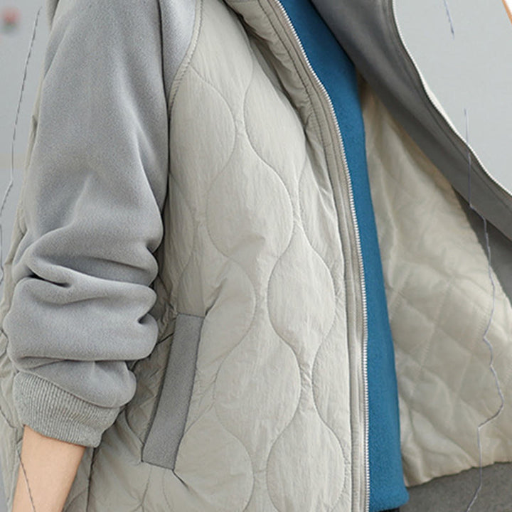 Buddha Stones Women's Long Sleeve Thickened Warm Hood Cotton Jacket With Pockets - image 14