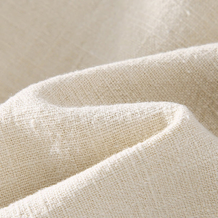 Buddha Stones Men's Stnad Collar Long Sleeve Thermal Fleece-lined Ramie Cotton Jacket With Pockets - image 13