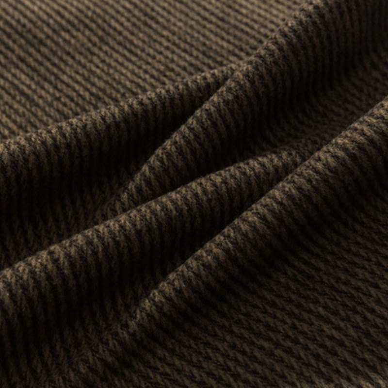 Buddha Stones Daily Solid Color Drawstring Design Men's Wide Leg Cotton Pants With Pockets - image 24