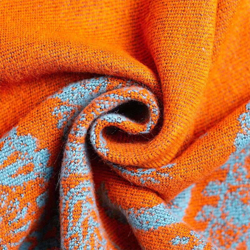 Buddha Stones Fall Winter Tibetan Paisley Pattern Shawl Thermal Cozy Unisex Scarf Wrap - image 4