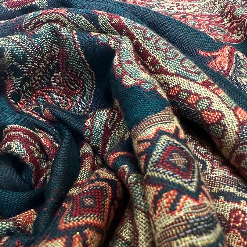 Buddha Stones Bohemia Style Tibetan Paisley Floral Pattern Tassel Cozy Scarf Shawl - image 3